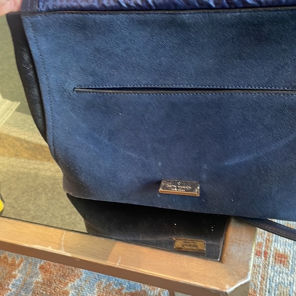 Kate Spade Calf hair and suede navy tote. - Picture 7 of 10